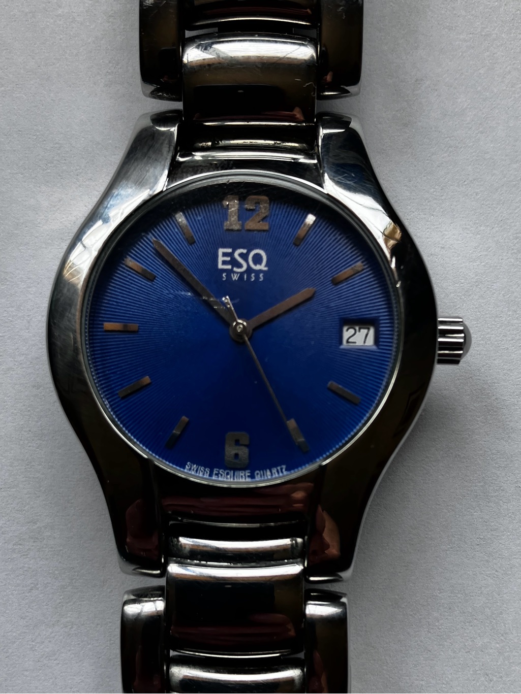 Esq Swiss Stainless Steel Watch With Blue Dial